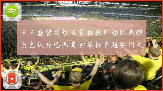 卡卡盛赞安切洛蒂执教巴西队表现出色认为巴西是世界杯夺冠热门之选